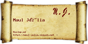 Maul Júlia névjegykártya